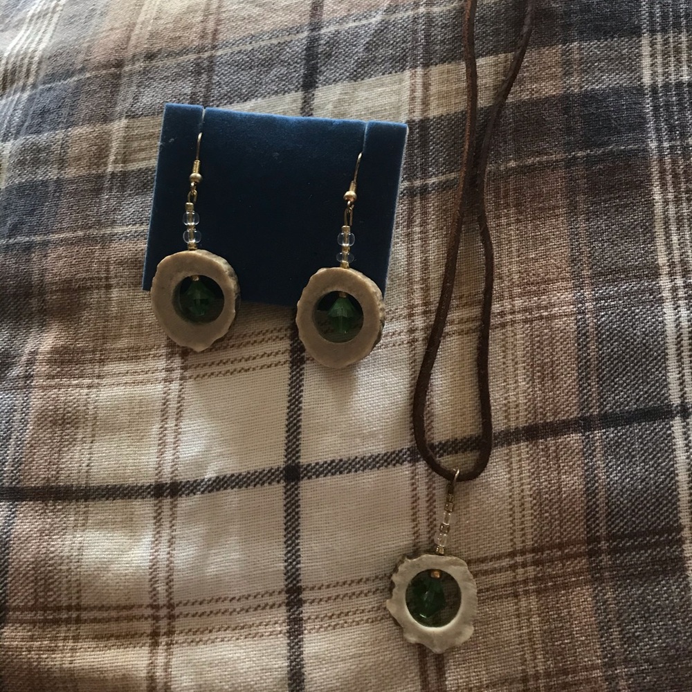 Deer Antler Jewelry Set